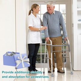 Abizarch 2Pcs Walker Ski Glides Rubber Glide Walker Ski Caps Heavy Duty Walker Assist Accessories Reusable Mobility Aid Accessory Protection Cover for Seniors Walker Feet(Grey)