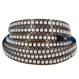 LOAMLIN Individually Addressable RGB LED Strip 6.5FT 144LEDs/M 5050 SMD with WS2812 IC Control Smart Flexible Dream Full Color Black PCB Light IP30 Non Waterproof DC5V（No Adapter or Controller）