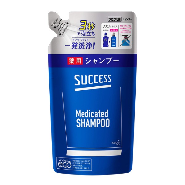 Success Medicated Shampoo, Refill, 11.8 fl oz (320 ml), Abra, Wax, Odor, Single Wash Shampoo, Aqua Citrus Scent Refill