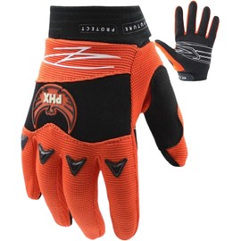 PHX Firelite Dirt Bike Gloves with Knuckle Protection – Touchscreen, Anti-Slip Grip Gloves for Motorcycling, Racing, Motocross, ATV, UTV & BMX Sports Riding