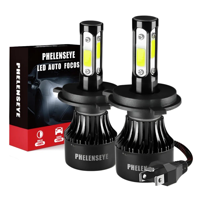 Kit De Faros Delanteros De 4 Lados 9007 H4 Led