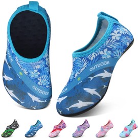 BexpAudpot Zapatos de Agua para Niños, Calcetines de Agua Descalzos Ligeros de Secado Rápido para Niños y Niñas, para Playa, Piscina, Surfear, Parque Acuático Y Practicar Deportes Al Aire Libre