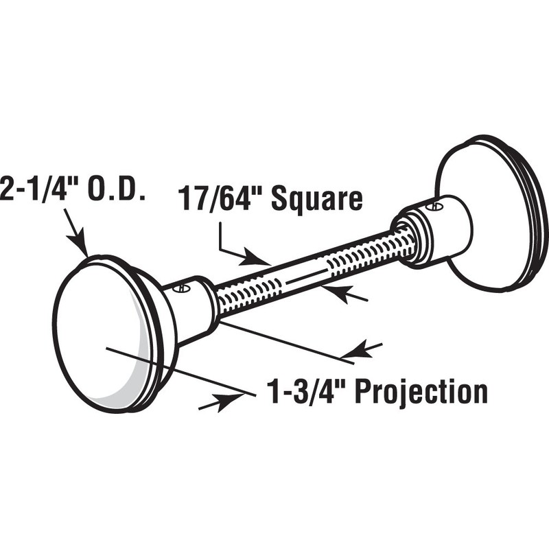 Prime-Line E 2280 Solid Brass Vintage Door Knob Spindle Set,