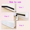 Door Draft Stopper Bottom Seal - 37" White Noise Blocker
