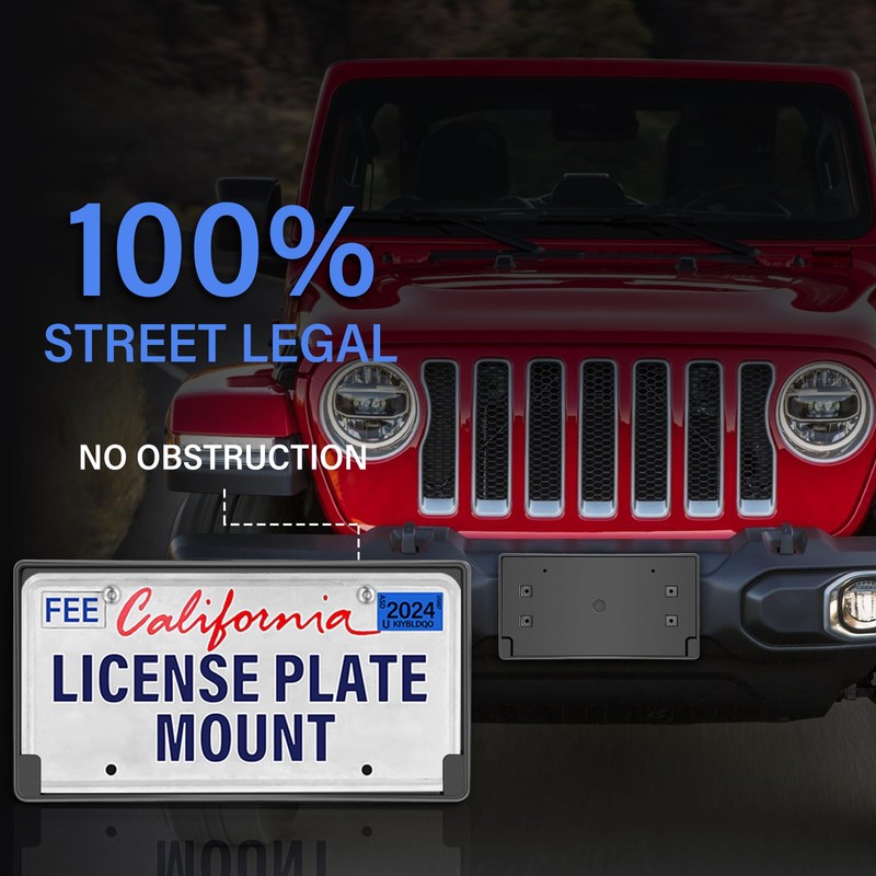 GRUOIZ Quick Install Front License Plate Holder Compatible with 2016