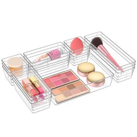 Drawer Organiser Set, 4 Sizes, Drawer Organiser for Makeup, Office, Bathroom & Kitchen, Practical Organiser System for Drawers, Pack of 16