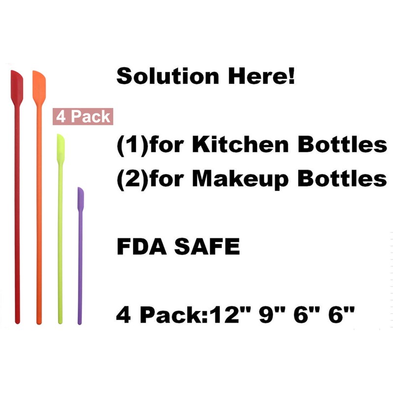 BICASUU Mini Spatula Silicone Small for Makeup Spatula- Thin Jar