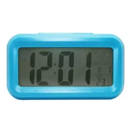 Reloj Digital Alarma Numeros Grandes Fechador Azul Luz Led