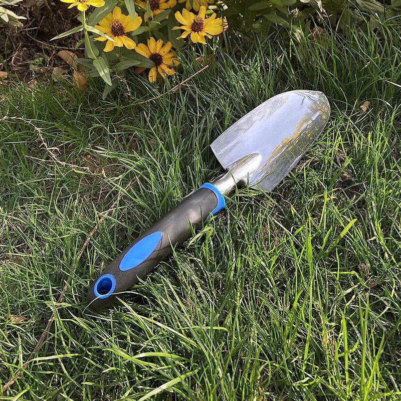 Gardening Shovel Yellow Digging Trowel for Lawn Planting Alloy Spade