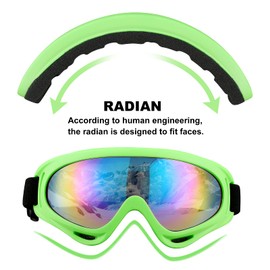 SixYard Ski Goggles, Motorcycle Goggles, 3 Pack Snowboard Snow Goggles for Men Women Adult Youth (Style 3)