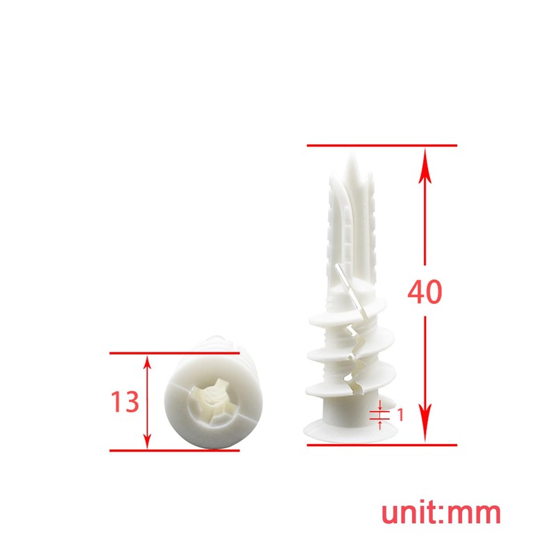 cSeao 60pcs #8 x 1-1/4'' Drywall Anchors, Wall Anchors and