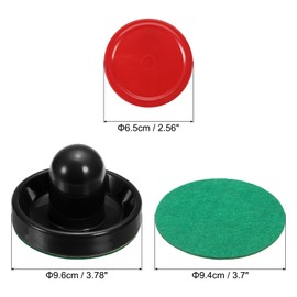 PATIKIL 96mm Air Hockey Pushers and Air Hockey Pucks, Handles Paddles Replacement Accessories for Games Tables(4 Pushers with Pads, 8 Pucks)