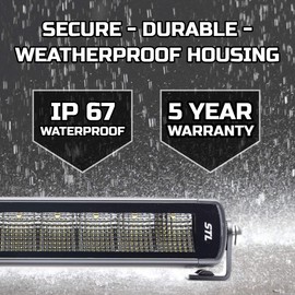 SpeedTech Lights Carbine 20" LED Light Bar – 12V Waterproof Floodlight for Work, Off-Road, Truck, ATV, UTV, SUV, Motorcycle & Boat Applications