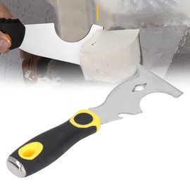 Multifunctional Spatula, Thickened Blade, Stainless Steel, Plastic, Ergonomically Shaped, Non-Slip Handle, Spatula Scraper for Daily Cleaning (7.5 cm)