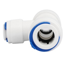 uxcell 3/8-inch x 3/8-inch x 1/4-inch T Shaped 3 Way Tube Quick Push in Connector 3pcs for RO Water System