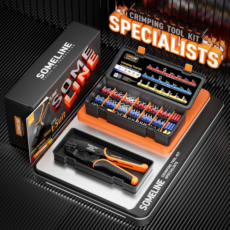 SOMELINE Wire Connectors Kit with Crimping Tool, 21 Types (UL