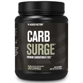Jacked Factory Carb Surge - Carbohidratos en polvo premium con almidón de guisante Carb10 y dextrina en racimo para carbohidratos de acción rápida... 