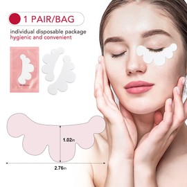Lunamoon Eye Pads for Eyelash Extension Eyelash Pads Hydrogel Eye Patches Eyelash Extension Pad Eyelash Lifting Eyelashes Colouring Eye Gel Patch for Eyelash Extensions 50 Pairs (Flower Pink)