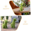 Abaodam 2pcs Faux Moss Dog Cat Figurines Realistic Simulation Outdoor