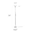 Simple Designs LF1011-SLV-LB 70" 1 Light Stick Torchiere Floor Lamp