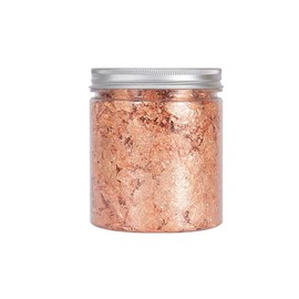 10G Rose Gold Leaf Flakes,Leaf Flakes for Nails,Decorative Gold Leaf,Metallic Gilding Paper,Decorative Foil Flakes for DIY Decortion