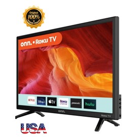 Onn 24" Class HD (720P) Roku Smart LED TV Wireless Streaming 3 HDMI 1 USB NEW