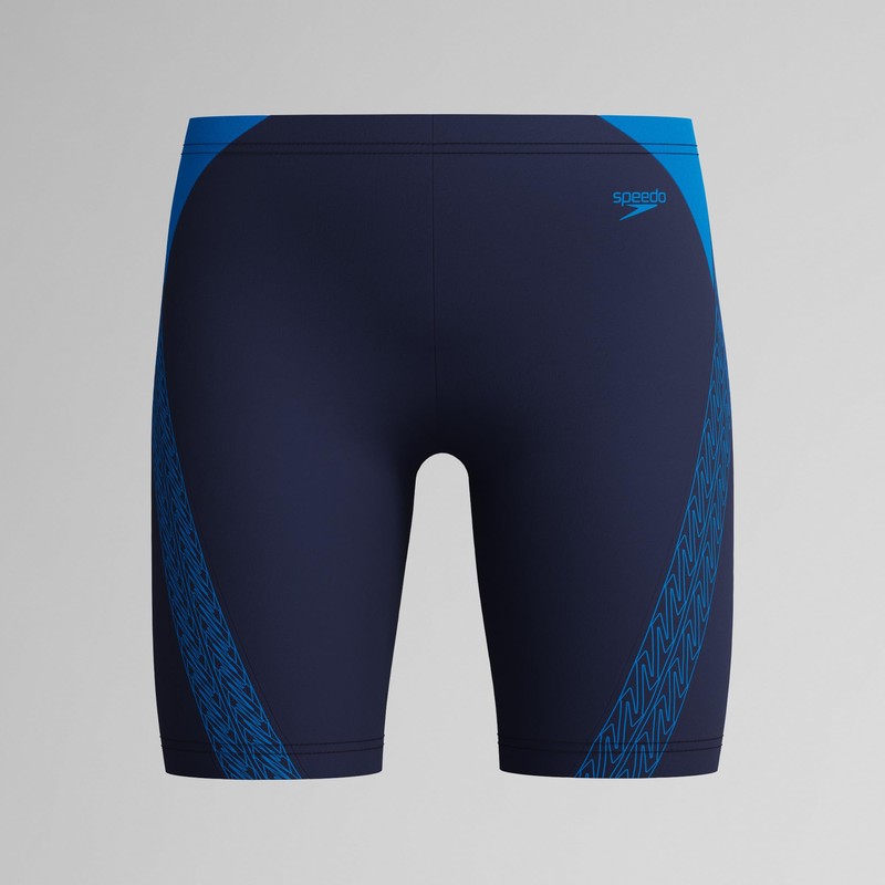 Speedo Boys HyperBoom Splice Jammer Swim Trunks Swimmers Blue Size
