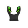 Scuba Choice Ultra Black Silicone Mouthpiece with Regulator Tie -