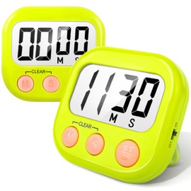 2 Pack Kitchen Timers Loud Ring Digital Timers for Cooking Magnetic Green