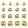 RHXWFDG 40 Pcs Brass Gold Blazer Buttons: 15mm, 18mm, 20mm,