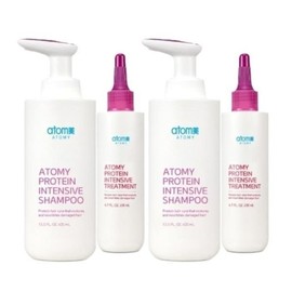 Atomy Protein Intensive Shampoo 400ml x 2 + Treatment 200ml... Basic / 애터미 프로틴 인텐시브 샴푸 400ml 2개 + 트리트먼트 200ml... 기본