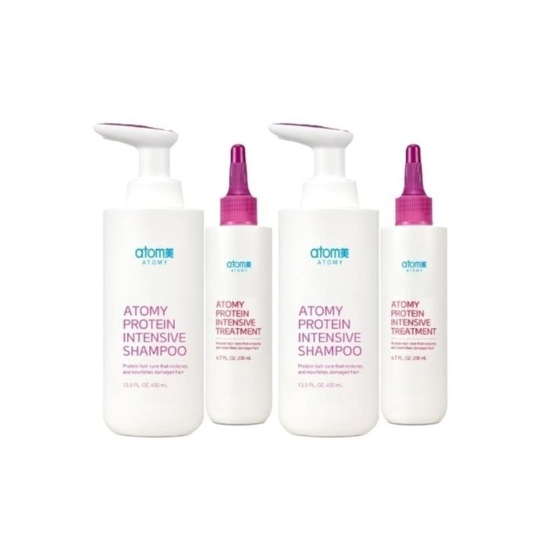 Atomy Protein Intensive Shampoo 400ml x 2 + Treatment 200ml...