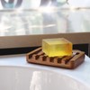 Soap Dish with Slanted Waterfall Design by HTB, Bar Soap