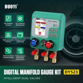 DUOYI Refrigeration Digital Manifold Gauge HVAC 92 Refrigerant Pressure Vacuum Tester