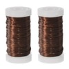 2 Rolls 55m Brown Florists Wire Flower Wire Reel,0.35 mm