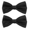 Yolev Black Bow Tie Men's Classic Adjustable Pre-Tied Bow Tie