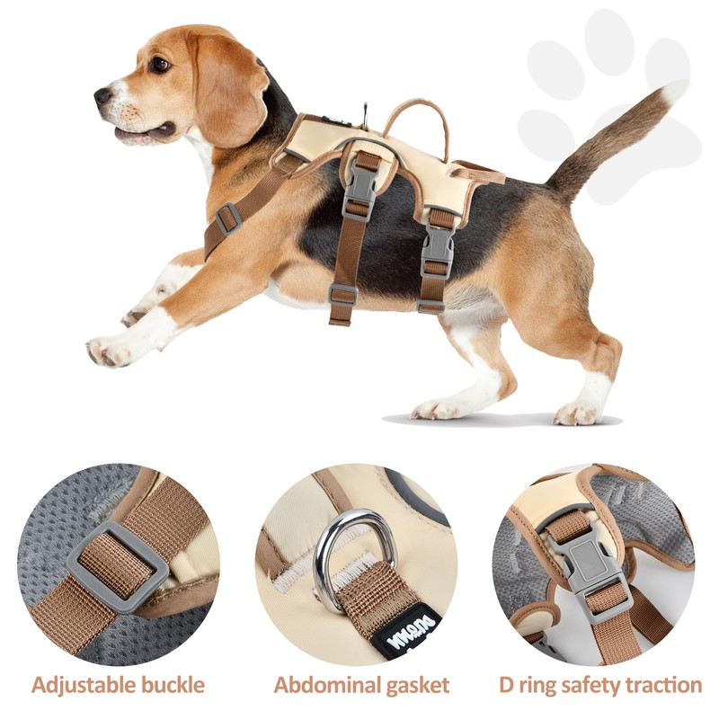 Wisebom Multi-Purpose Dog Harness, Escape Proof Anti-Pull Dog Harness, Anti