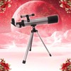 Telescope for Kids 50mm 100x Magnification Beginner Silver Telescopio with