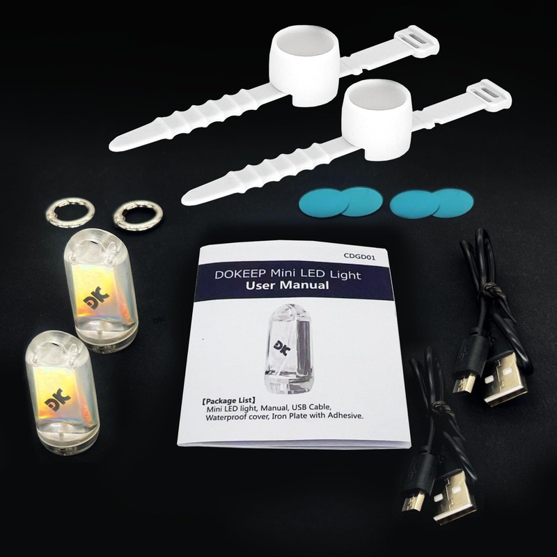 DOKeep USB Mini LED Lanterns, 2 Pack Waterproof EDC Keychain