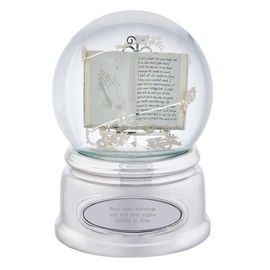 THINGS REMEMBERED Engraved Praying Hands Musical Snow Globe, Plays “Amazing Grace” Music, Beautiful and Unique Gift (Free Customization)