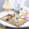2 Pieces Coffee Bar Mat Burlap Funny Coffee Quote Coffee