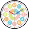 12" Educational Wall Clock, Colorful Time Teaching Analog Clock