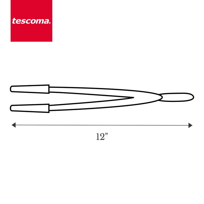 Tescoma PINZA COCINA Con PALAS DE SILICONA PRESTO, silikon, Acero