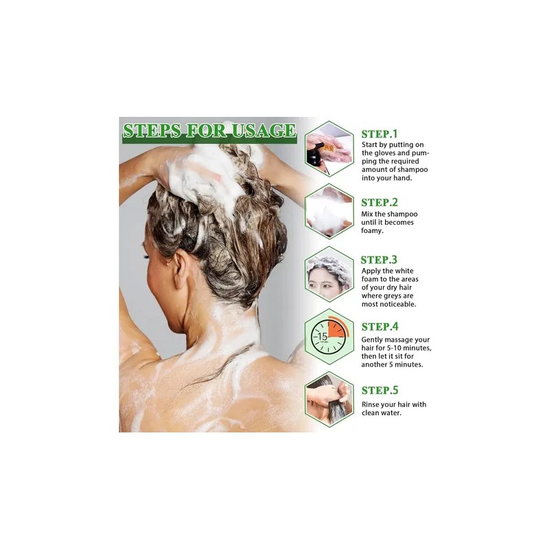 Shampoo Tinte Castaño Cubre Canas Fortalece Y Nutre 3 En