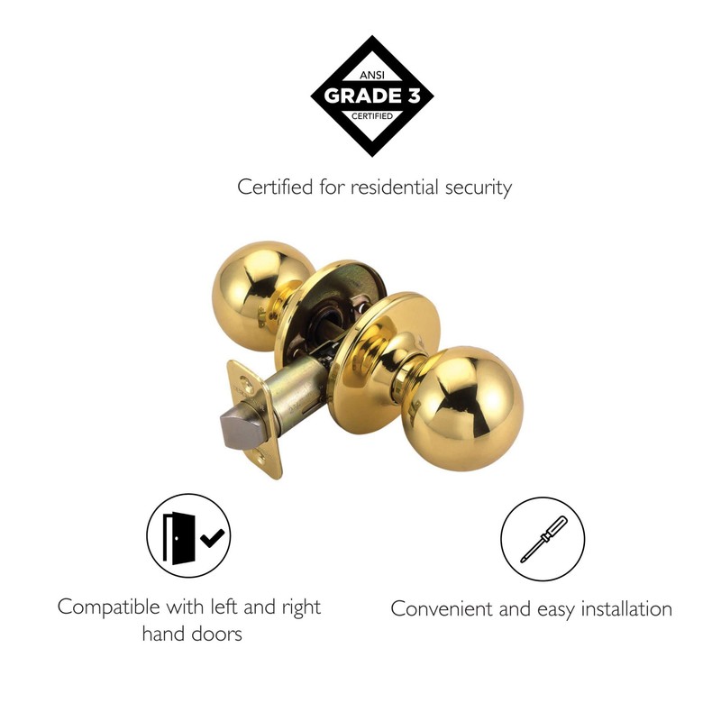 Design House 782912 Ball Passage Hall and Closet Door Knob,