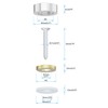 FOCMKEAS 8 PCS 12mm(0.47") Mirror Screws, Brass Decorative Caps Cover
