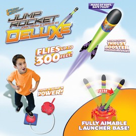Geospace Jump Rocket Deluxe Set with Adjustable Launcher, Target & 6 Rockets