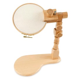SALUDABLE Embroidery Frame Stand Wooden Adjustable 360 Degree Rotating Craft Frame Set