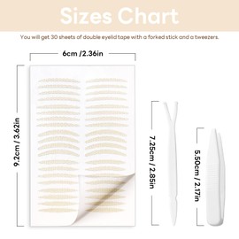 1200PCS Eyelid Tape Instant Invisible Eyelid Lifter Strips Breathable Fiber Double Eyelids Tape Long-Lasting Complexion Eyelid Stickers for Hooded Droopy Uneven Lids Mono-Eyelids Makeup