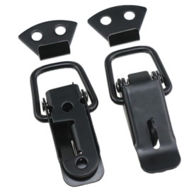 yukata Black Stainless Steel Latch Toggle Latchs Hasp Cabinet Latch Hardware Trunk Trailer Toolbox Door Hood Latchs Metal Fasteners 2PCS